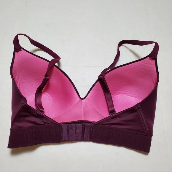 PINK Victoria's Secret Wear Everywhere Wireless Lightly Lined Bra Purple Sz 36D - Picture 2 of 9